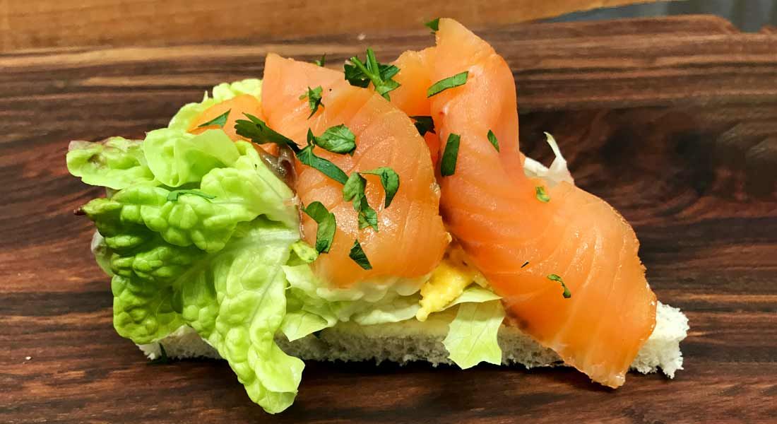 Snitter med røykelaks